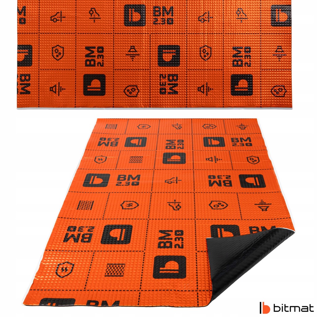 Мат шумоізоляційна бутилова з алюміній bm 2,3s 2,3mm 75x50cm profesjonalna Київ