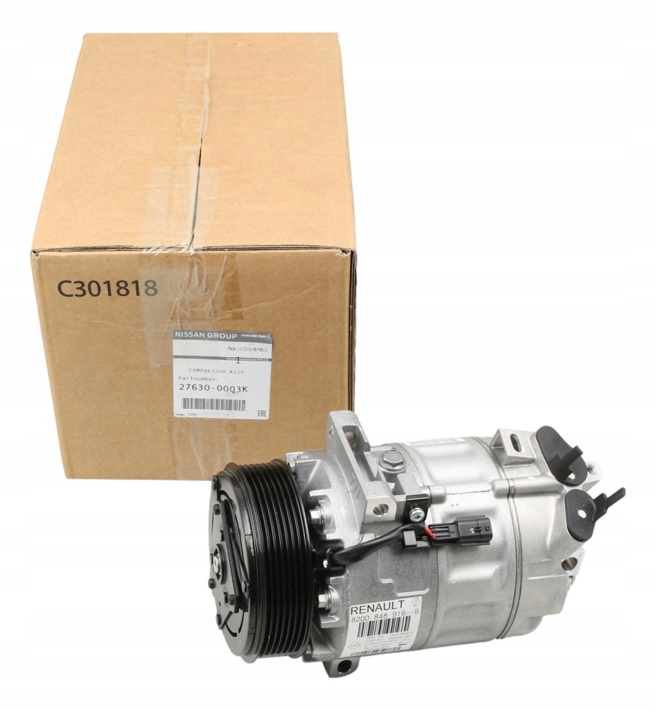 фото №1, Оригінальний номер компресор кондиціонера renault 2.0-2.3 dci 2763000q3k 8200848916