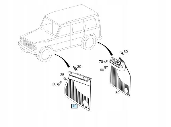 фото №1, Брызговик перед защита g klasa w463 18- amg g 63