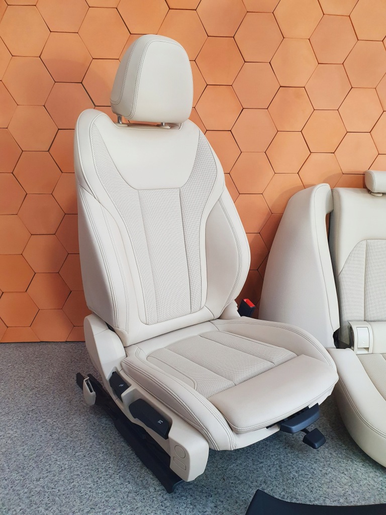 фото №4, Bmw g20 салон сиденья sport обшивки кожа canberra бежевый