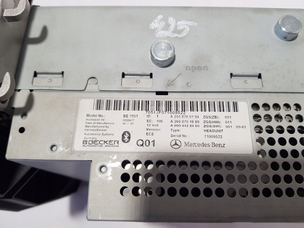 фото №4, Mercedes c-klasa w204 радио проигрыватель cd 2048700194