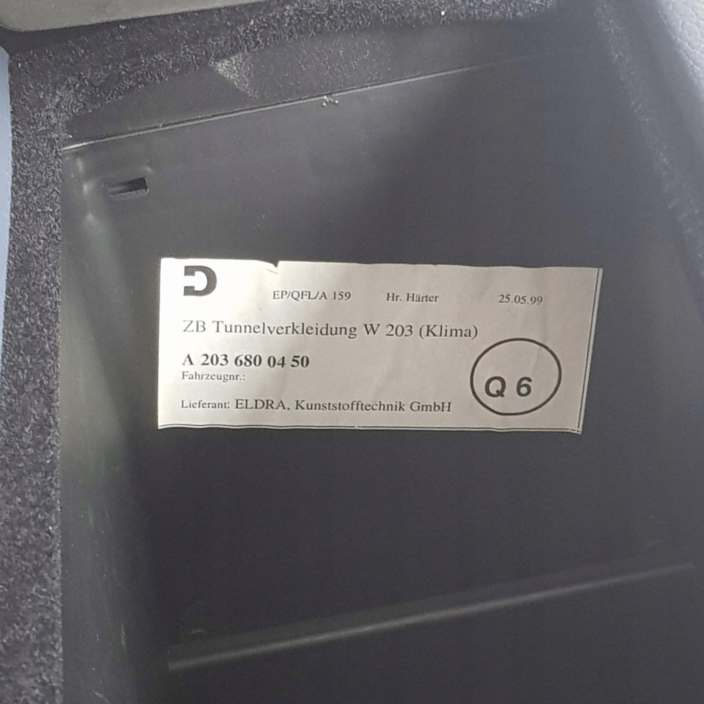 фото №6, Mercedes c klasa 203 w203 підлокітник тунель