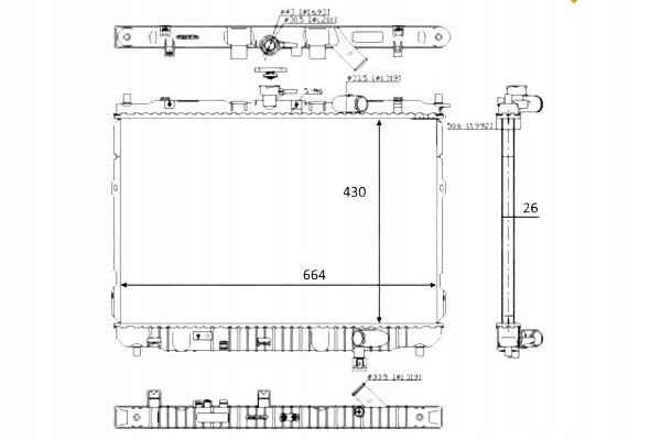 фото №1, Nrf радіатор kia carnival ii iii 2,0crdi 02-13 nr