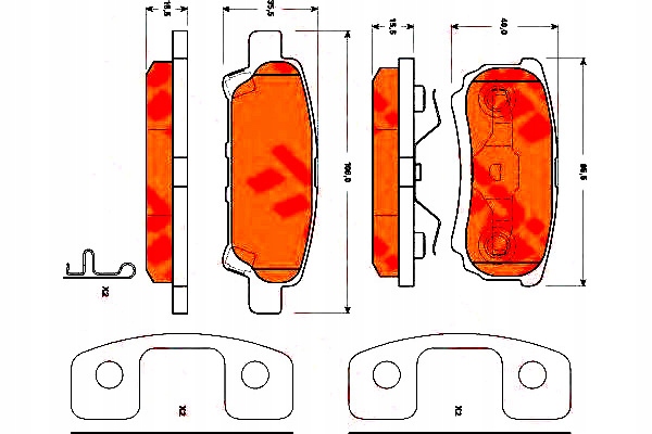 фото №1, Trw гальмівні колодки ham. mitsubishi задня lancer 03-/outlande