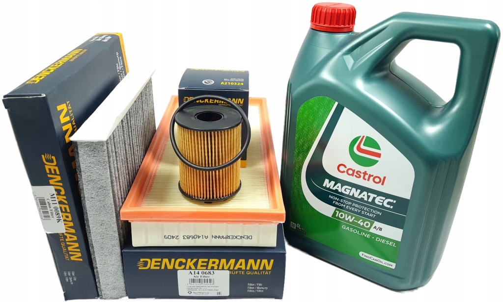 фото №1, 3 фільтри 4l оливи castrol 10w40 fiat doblo ii linea opel combo d 1.4i