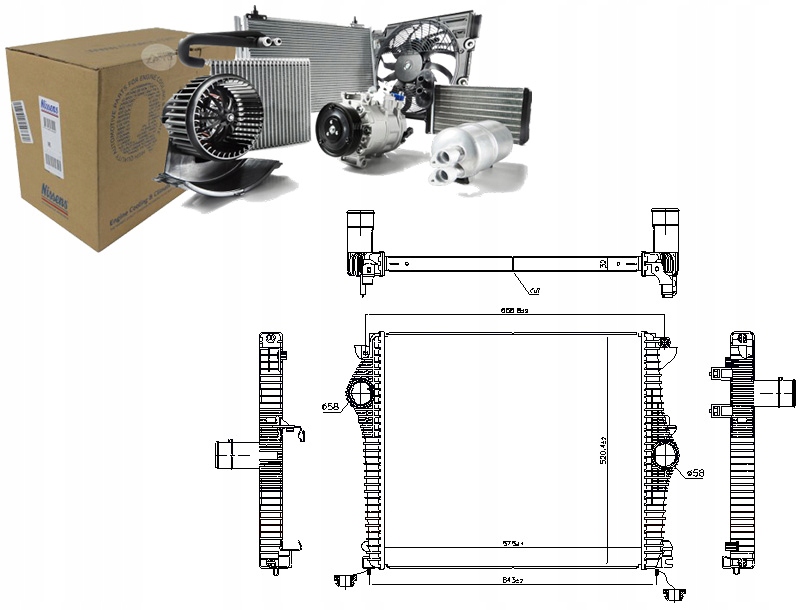 фото №1, Интеркулер радиатор воздуха впускной alfa romeo giulia stelvio