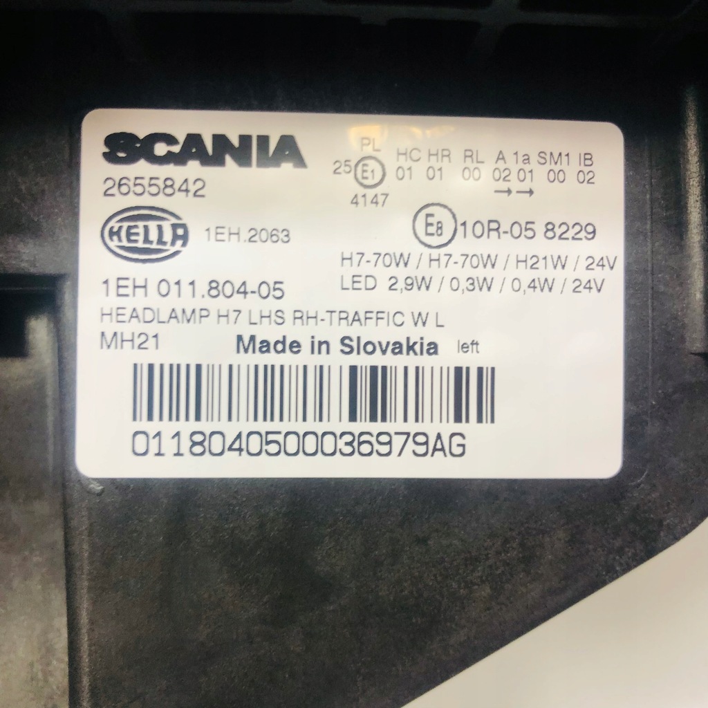фото №14, Scania r s панель фари фара лівий лампа ліва