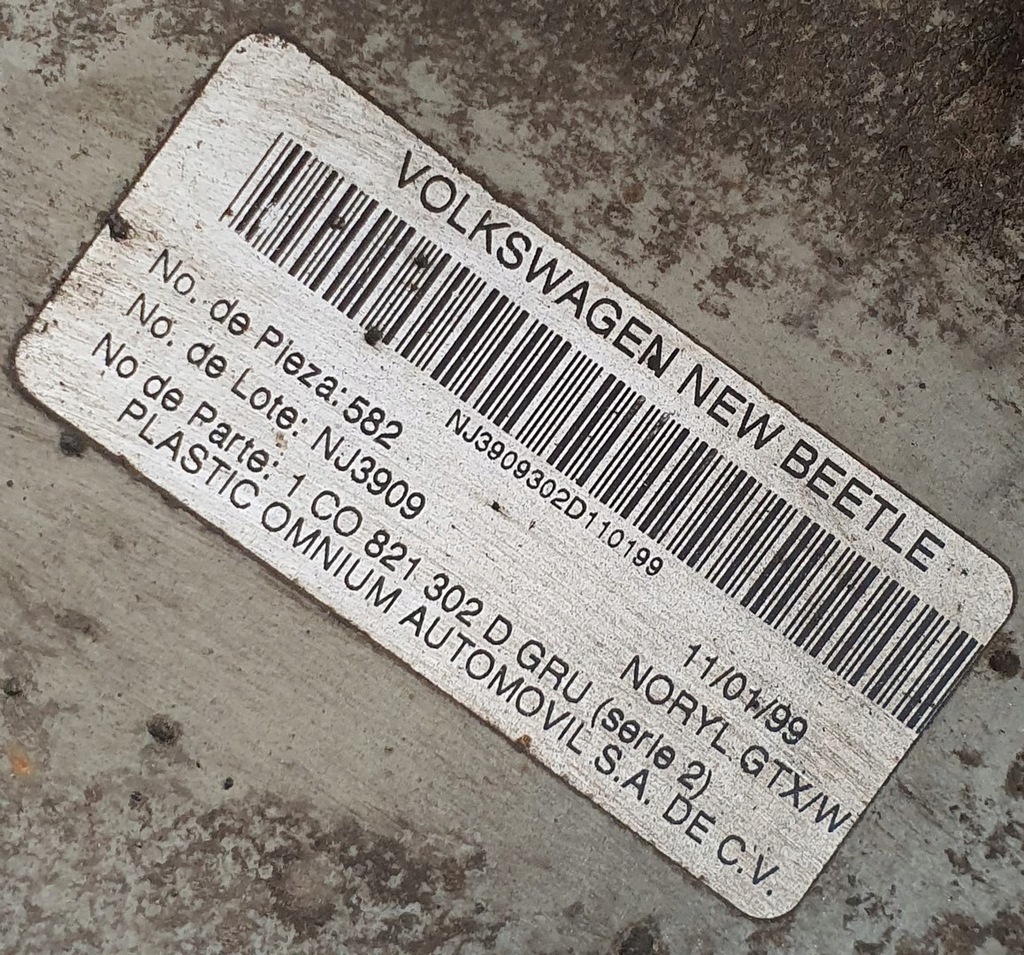 фото №7, Крила правий задня lw5y vw new beetle 1c 1c0821302d