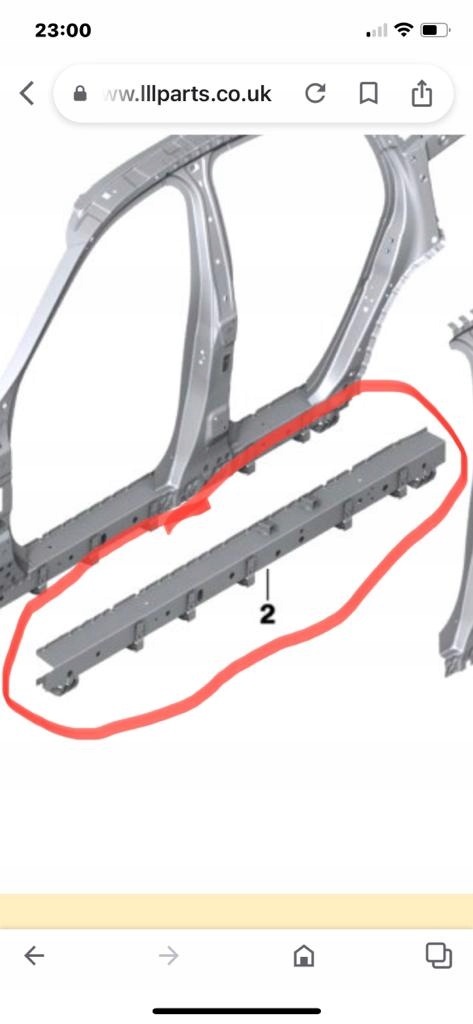 фото №6, Усилитель перегородки порог bmw x6 g06 f96