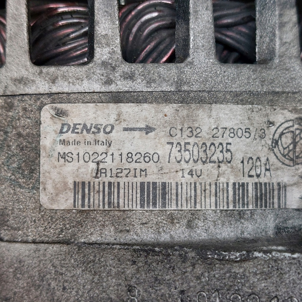 фото №14, Alfa romeo 159 1,9 генератор denso 73503235 120a