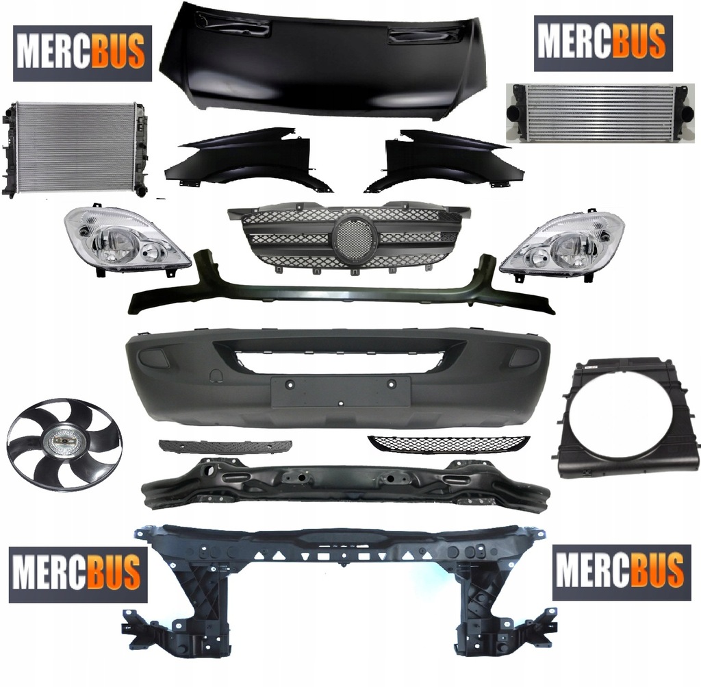 фото №1, Капот крила решітка радіатора бампер перед kompletny sprinter 906