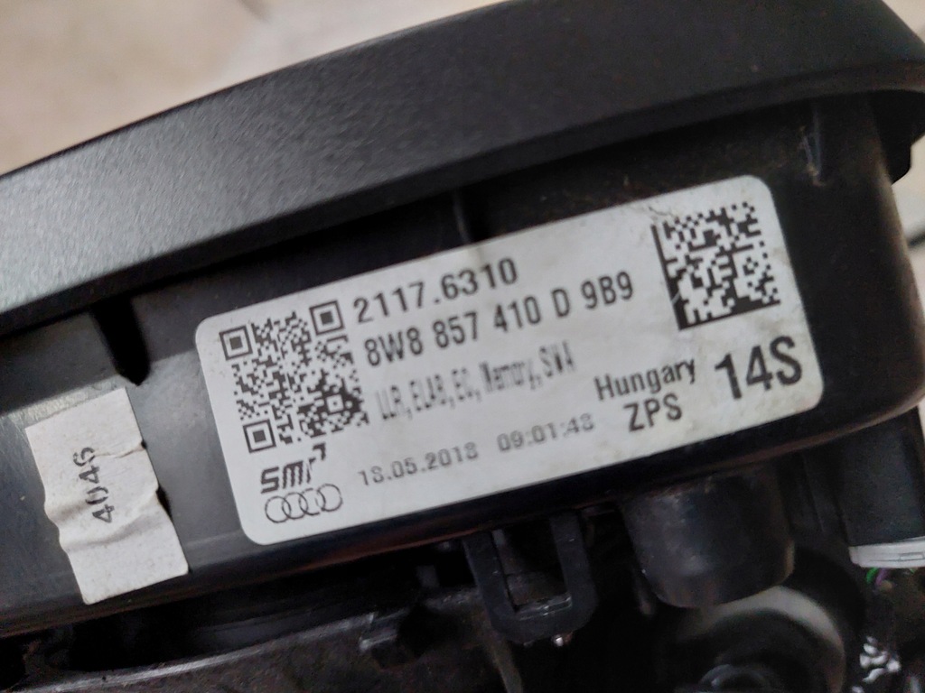 фото №12, Дзеркало праве - audi a5 f5 - 8w - sportback - audi rs5 - audi s5 - 15 pin