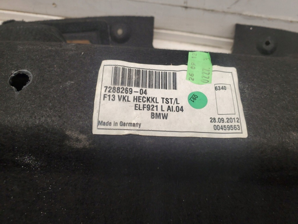 Bmw 6 f06 gran купе 7288269 оббивка кришки багажника Зі Шроту