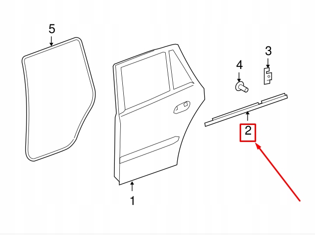 фото №10, Mb gl x164 задня права молдинг декоративна зовнішня скло a1646904680