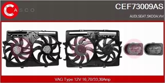 фото №2, Casco вентилятор радіатора cef73009as
