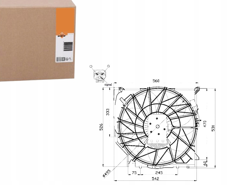 фото №1, Вентилятор радіатора bmw x3 06-10 nrf