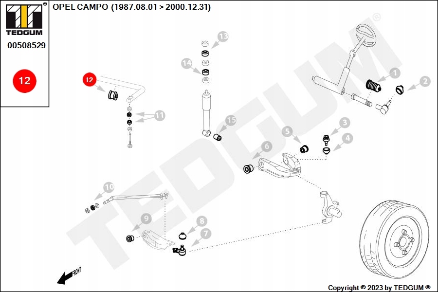 фото №9, Резиновый элемент стабилизатора. opel p. monterey 24mm