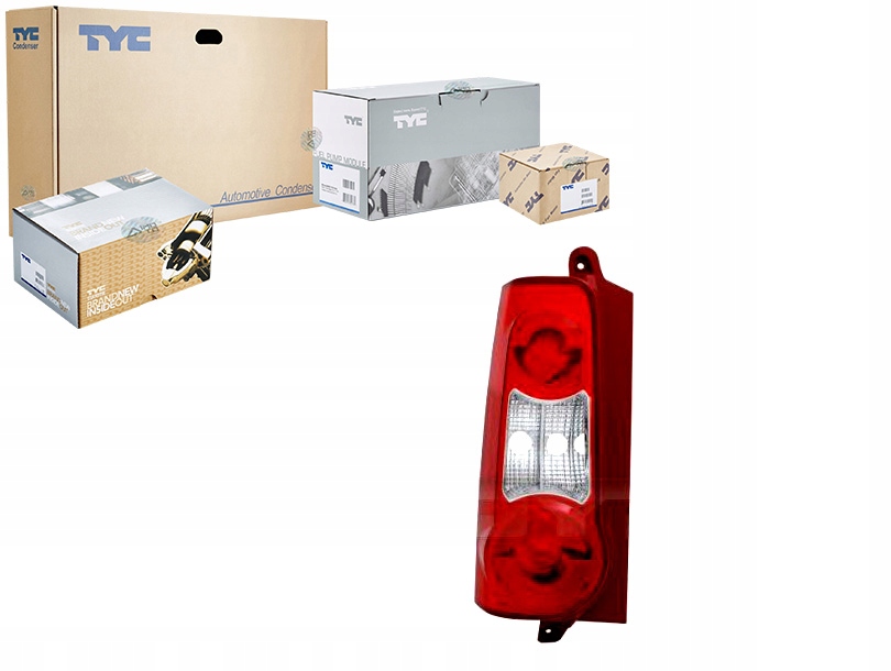 фото №1, Tyc лампа цвет стекло красный двойной крышка багажника задняя