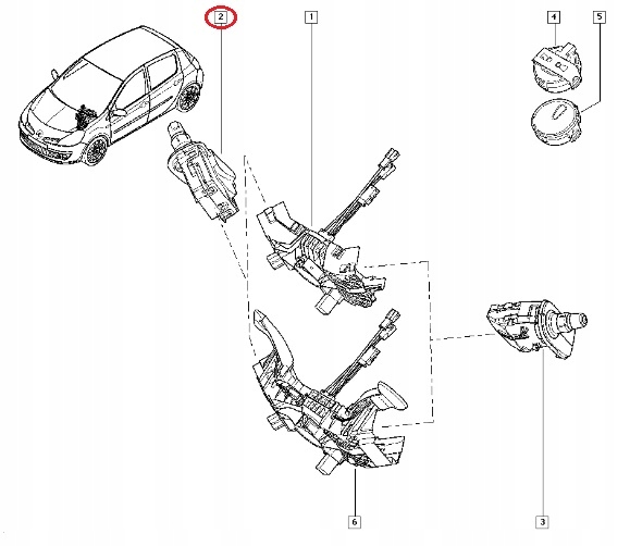 фото №7, Перемикач двірник renault kangoo ii clio iii modus