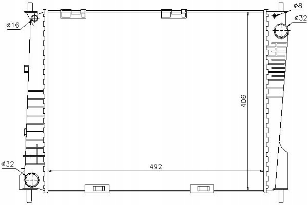 Nissens радиатор воды renault clio grandtour 1.6 Цена
