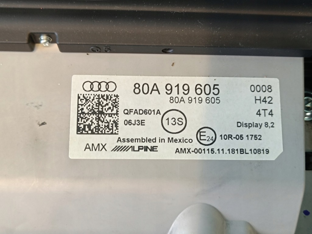 фото №8, Audi q5 ii fy 2.0 tdi 140kw 2019 r дисплей екран навігації 80a919605