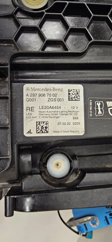 фото №6, Mercedes eqs 297 amg фара full led digital правый лампа правая a297