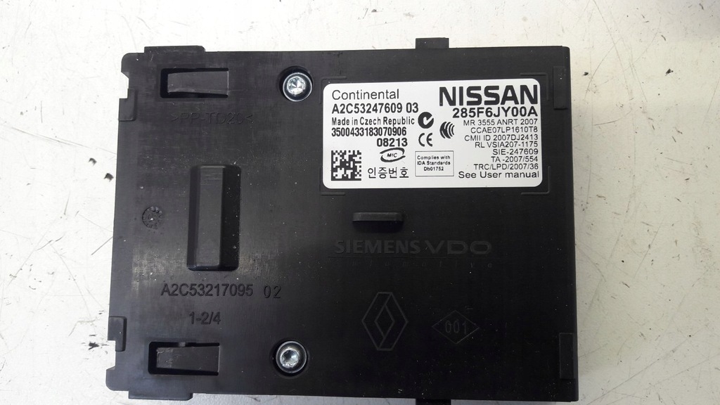 фото №5, Зчитувач карти renault koleos 285f6jy00a