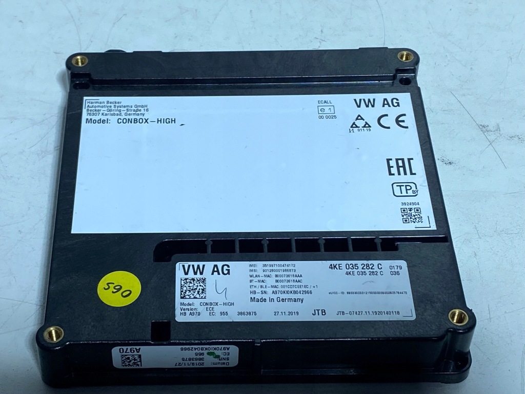 фото №6, Модуль блок управления sos conbox high audi a4 a5 a6 s6 c8 b9 4ke035282 c