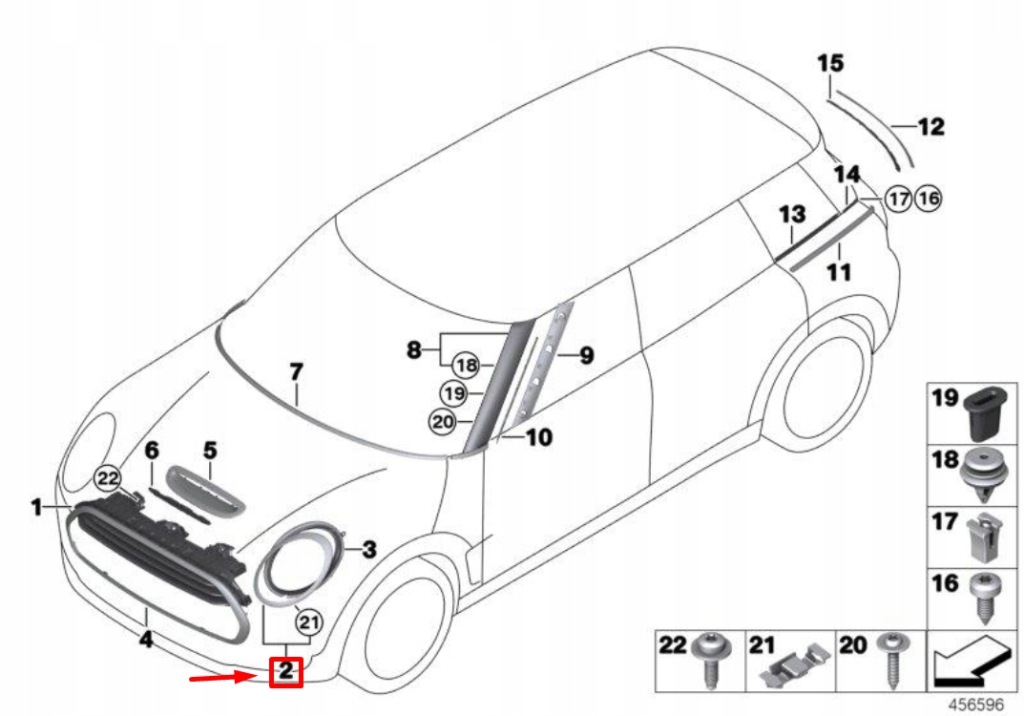 Mini clubman f54 передня ліва рамка фара чорний 51138739497 Київ