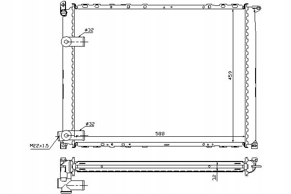 фото №1, Nissens радиатор wody renault safrane i 2.1 dt b