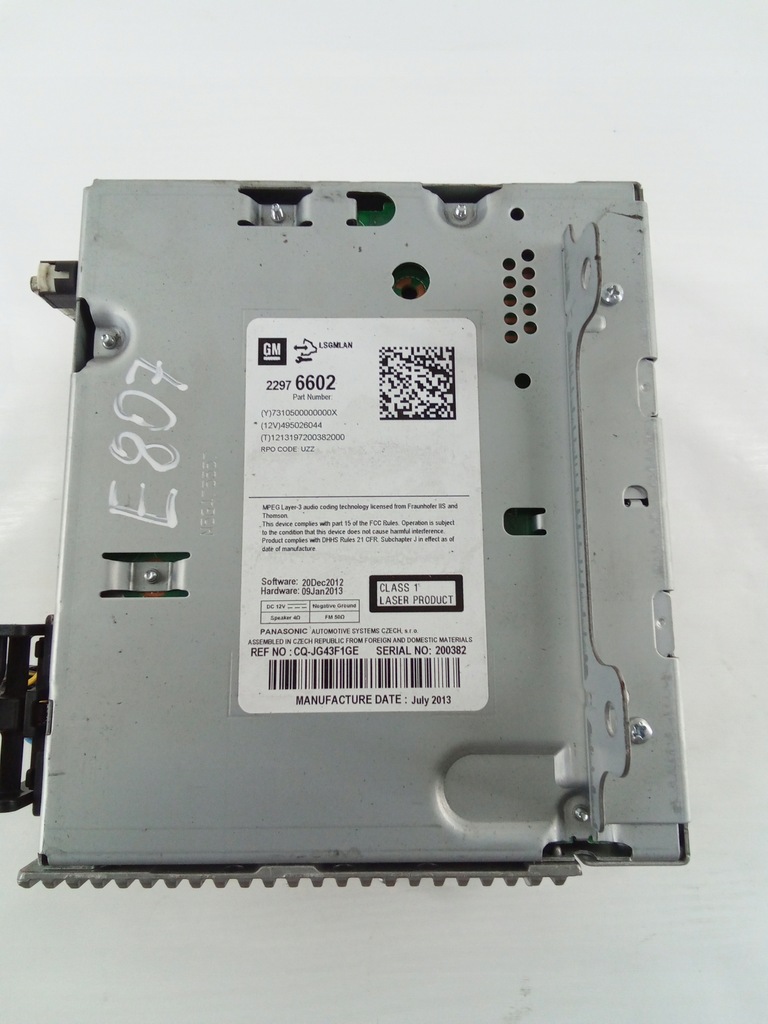 фото №2, E807 радио opel astra j 22976602