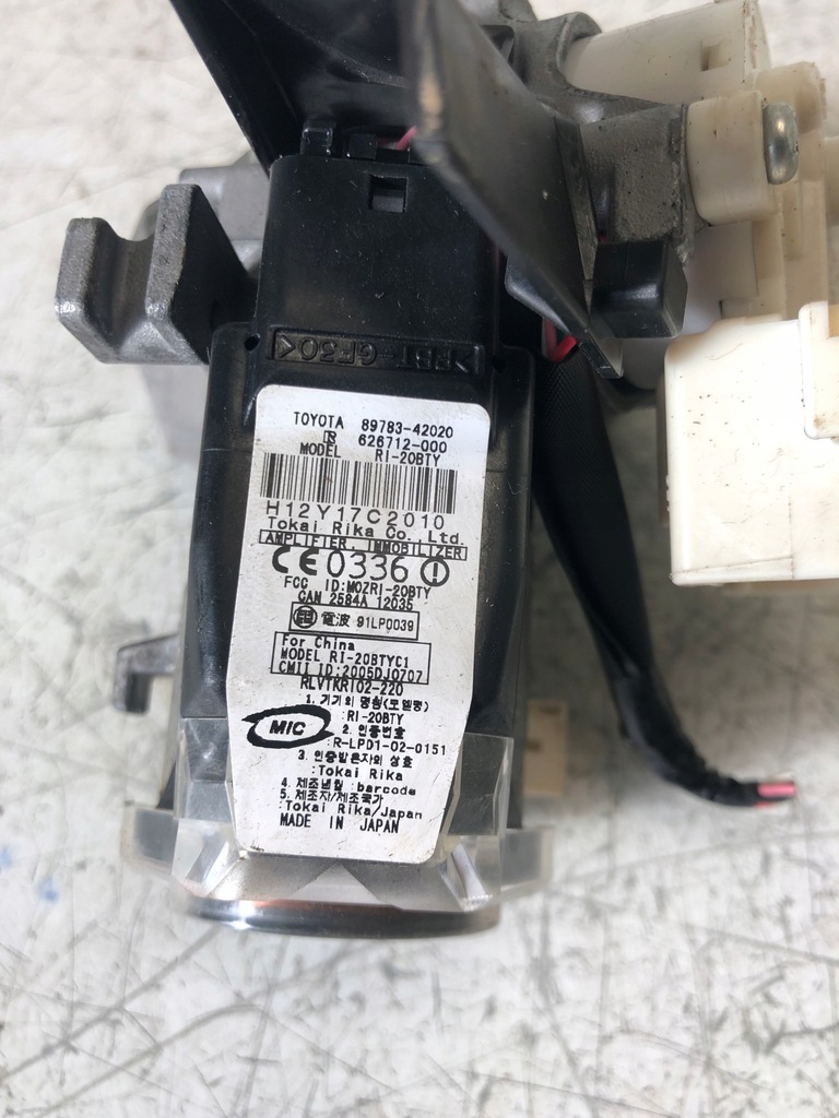 фото №6, Замок зажигания + ключ toyota auris i 89783-42020