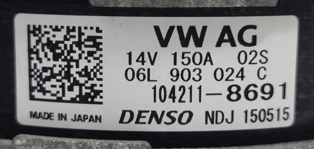 Генератор audi vw skoda 14v 150a 06l903024c Цена