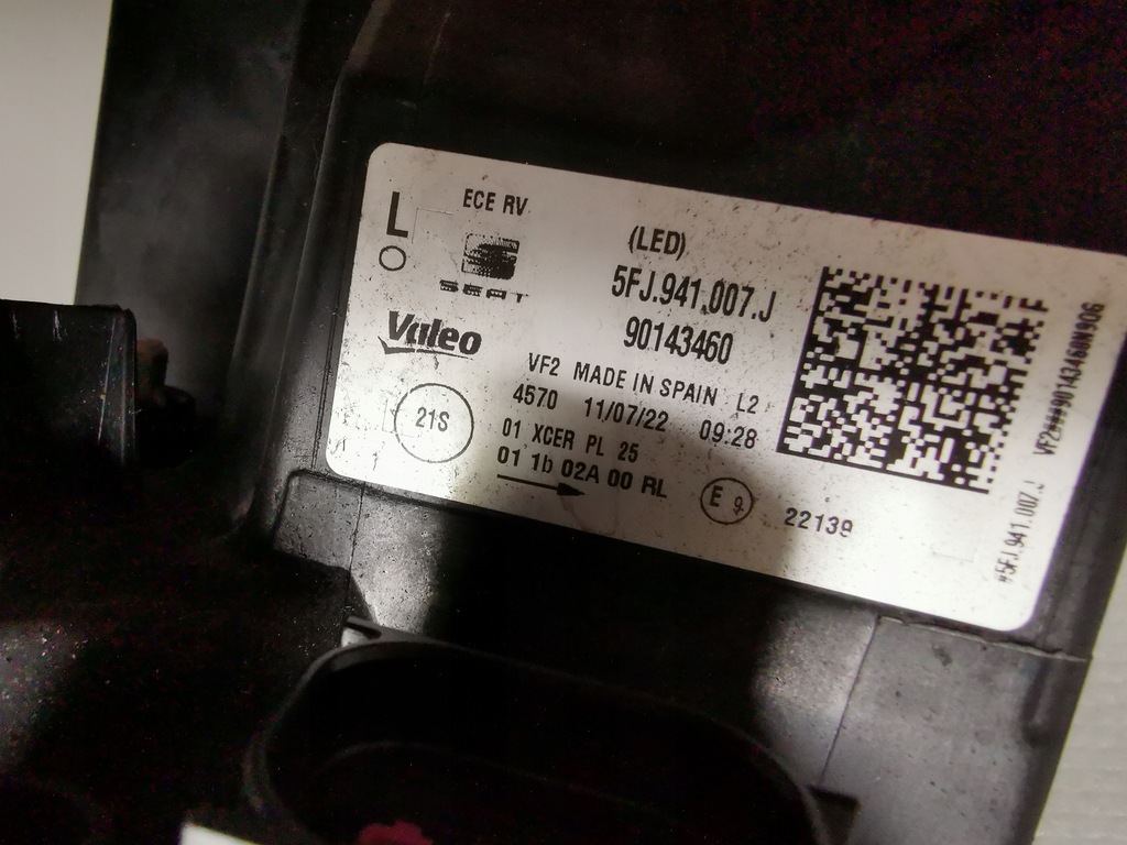 фото №13, Лампа левый перед led seat tarraco eu 90143460