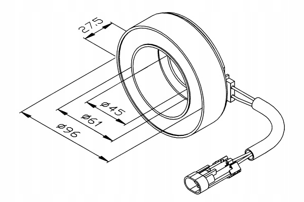 фото №13, Nrf 38470 катушка, сцепление электромагнитный компрессор