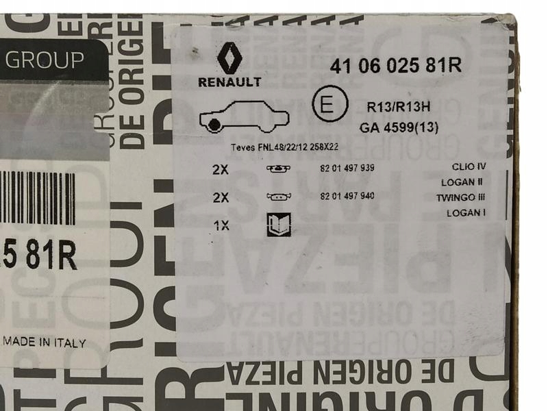 фото №14, Гальмівні колодки гальмівні renault clio iv перед оригінал