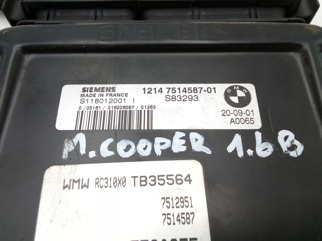 фото №3, Mini r50 бортовий комп'ютер блок керування двигуна 7520675 + роз'єми