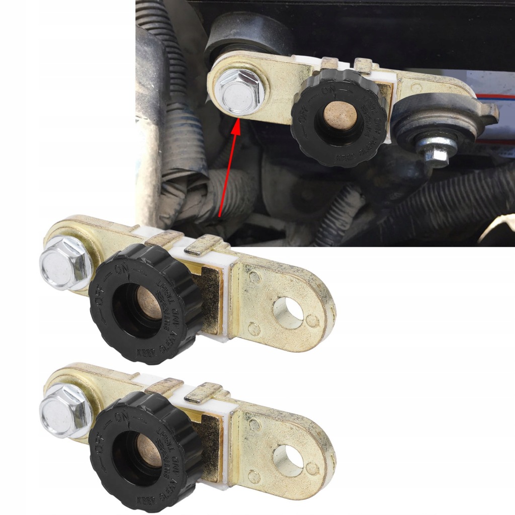 фото №2, 2 szt. клема вимикач акумулятор бічного