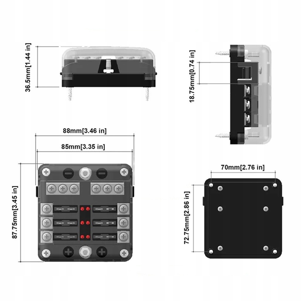 Коробка запобіжників напрямна негативна profesjonalna o wysokiej якості 6p Зі Шроту