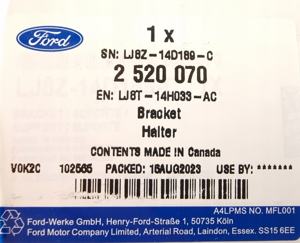 фото №12, Кронштейн левый передний мертвого pola mustang mach-e 2520070 _ lj8t-14h033-ac