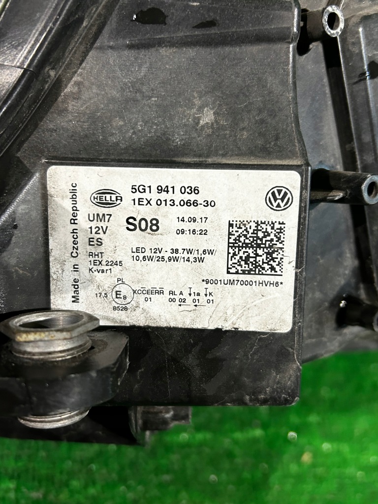 фото №3, Фара правый vw golf vii lift full led