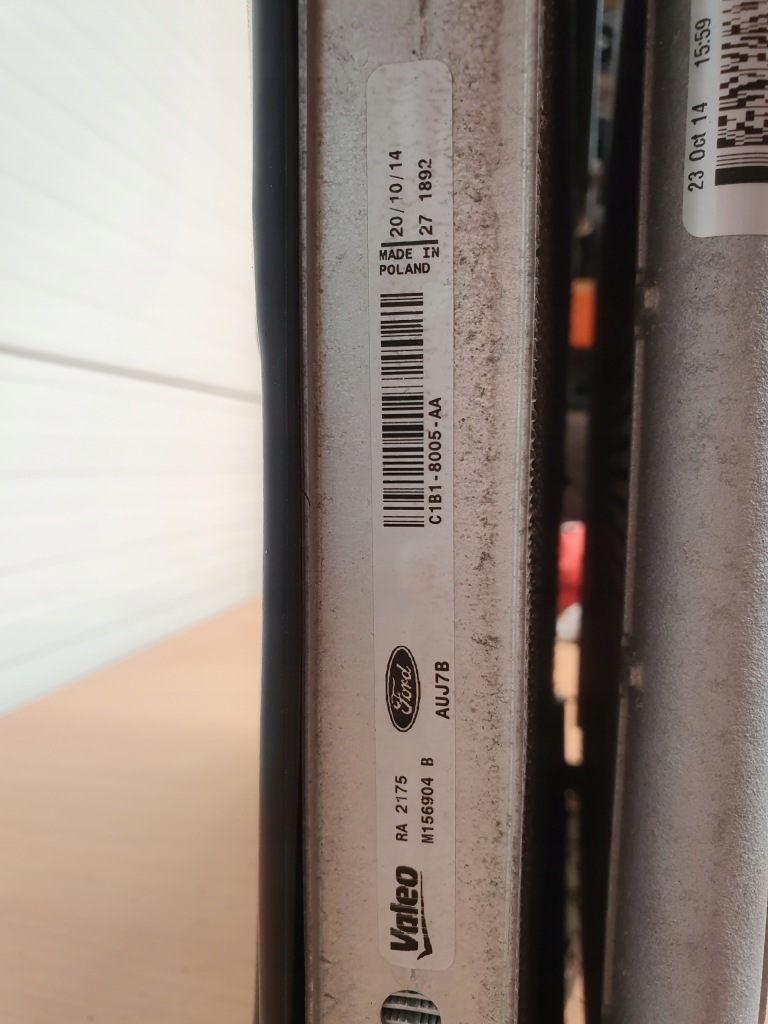 Радиатор woda кондиционер вентилятор fiesta mk7 1.0 b с Разборки