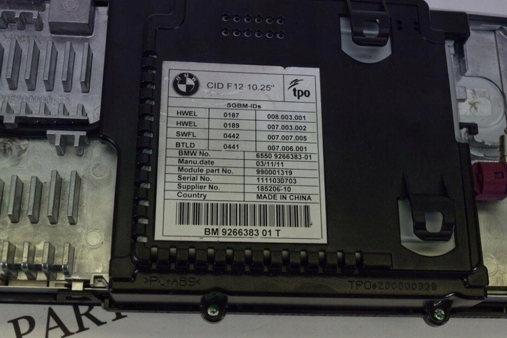 фото №8, Экран навигации bmw 6 coupe f13 9266383 3.0l бензиновый 2010