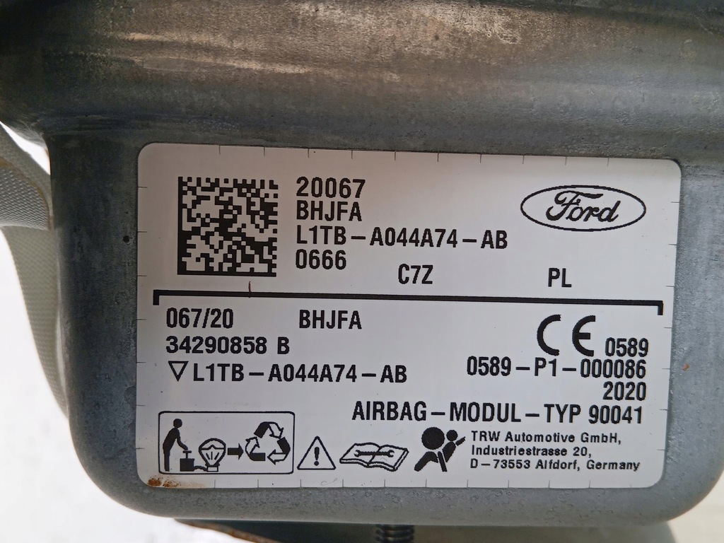 фото №6, Подушка air bag пассажира ford puma mk2