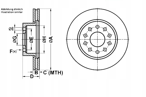 Диск гальмівна ate Зі Шроту