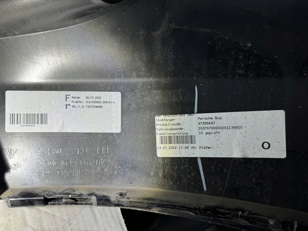 фото №7, Porsche taycan бампер передній