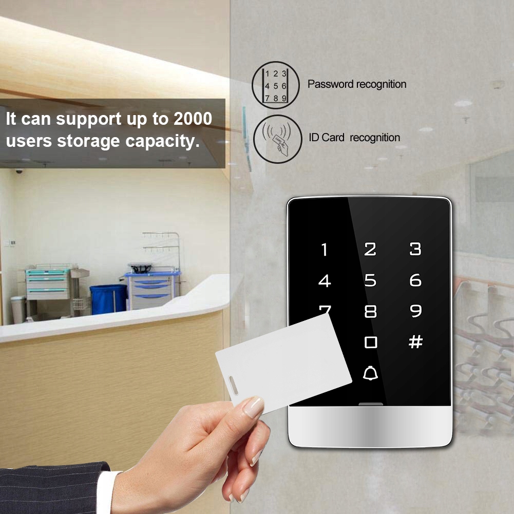 фото №8, T9 металевий кнопка сенсорний wiegand 26-bitowa карта hasło система контролю