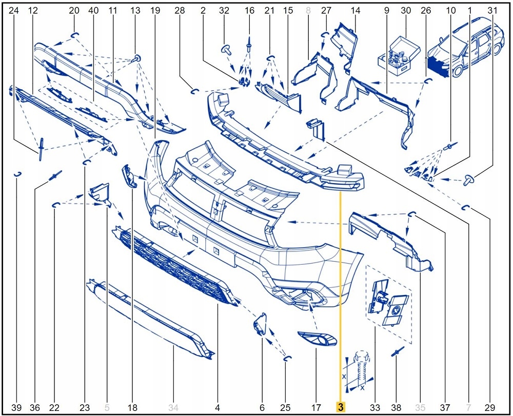 фото №11, Абсорбер бампера передній, пінополістирольний dacia duster ii 2 перед оригінал