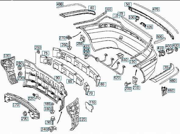 Бампер задні задній mercedes w203 sport купе 345 в Україні