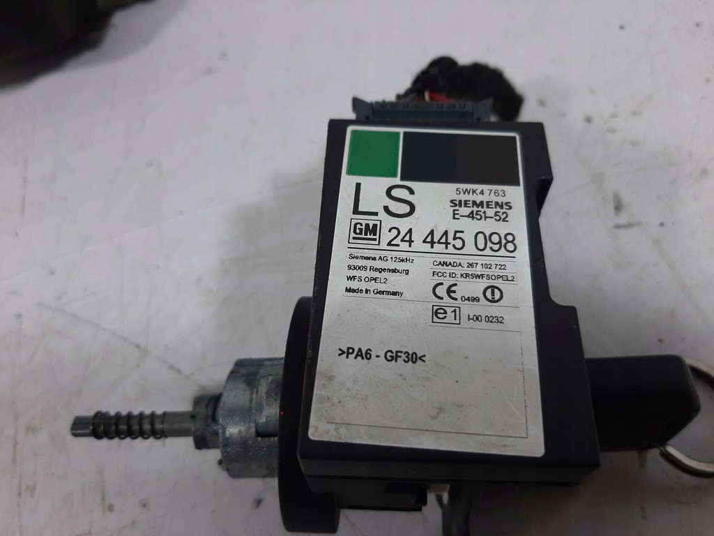 фото №13, Opel corsa c 1.2 16v 02r набір стартовий блок керування двигуна 24443796 ax